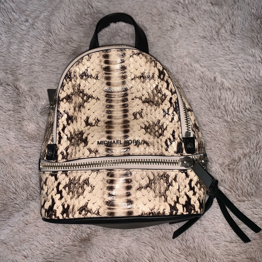 Michael Kors Snakeskin Mini Backpack